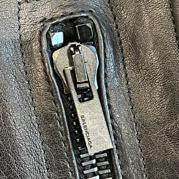 Balenciaga Women’s Classic Leather Biker Jacket - Picture 11 of 13